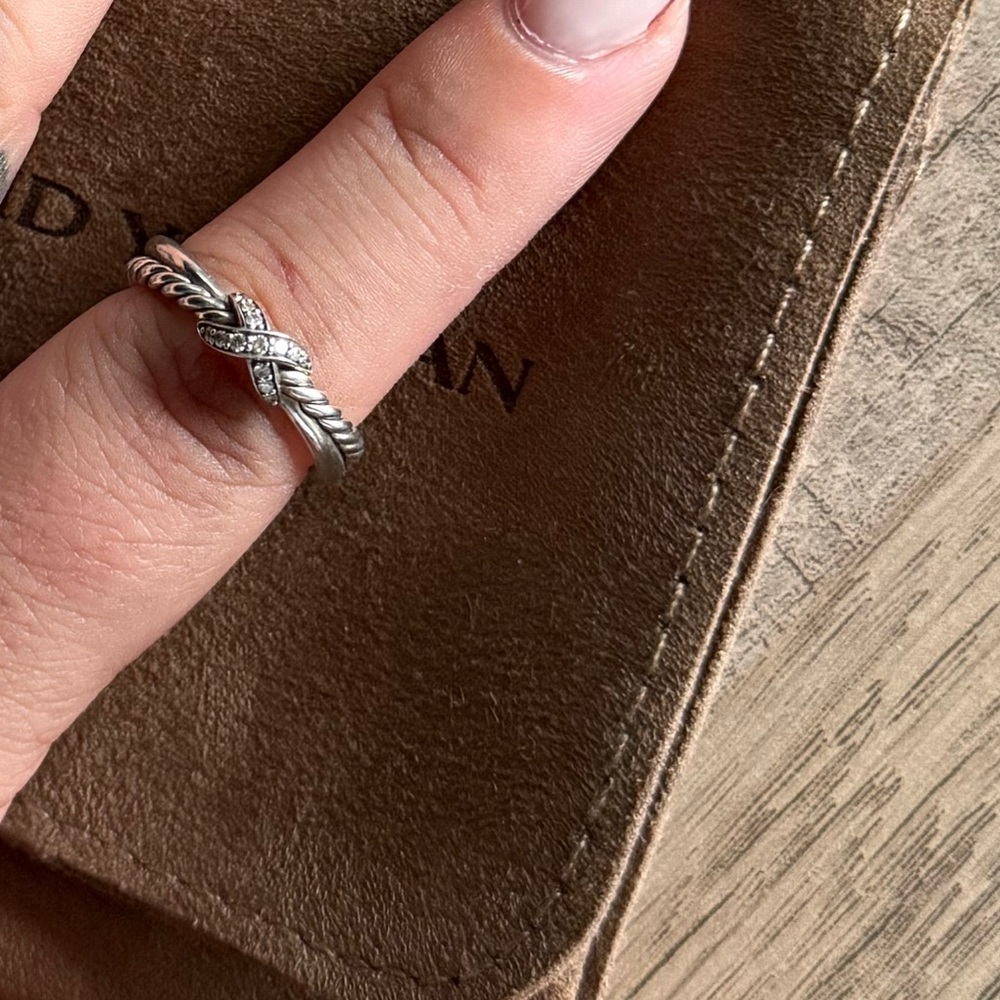 David Yurman Petite X Diamond Ring - Picture 4 of 4